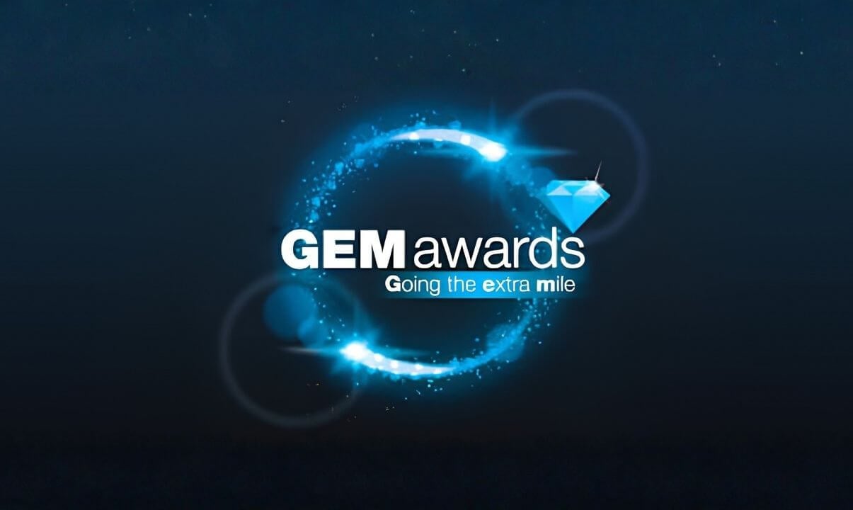 Northumbrian Water Group Going The Extra Mile Awards Logo on black background